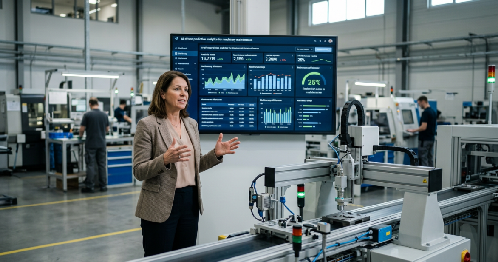 Kathie Mahoney details how AI cuts maintenance costs 25% for manufacturers