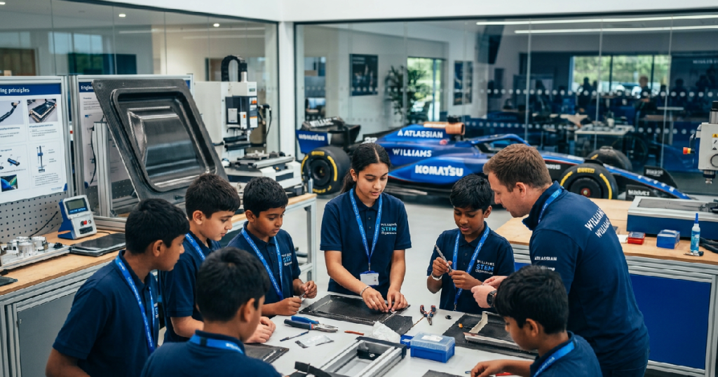 Atlassian Williams F1 Team hosts 13,000 students at Grove headquarters Atlassian Williams F1 Team hosts 13,000 students at Grove headquarters