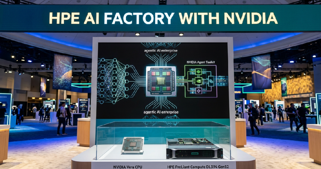 Antonio Neri and Jensen Huang expand AI factory portfolio at HPE Discover 2026